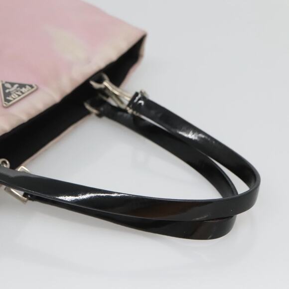 PRADA Hand Bag Nylon Pink Silver - Picture 7 of 12